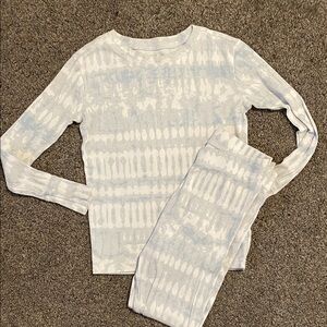 GAP Kids Pajama Set in Light Blue and White